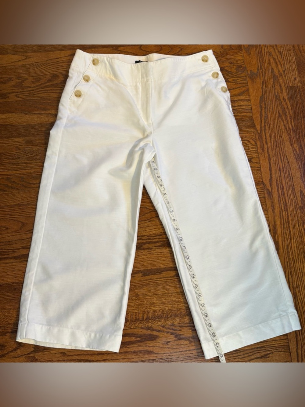 LOFT White Cropped SailorPants - 12 Petite - New w/o tags